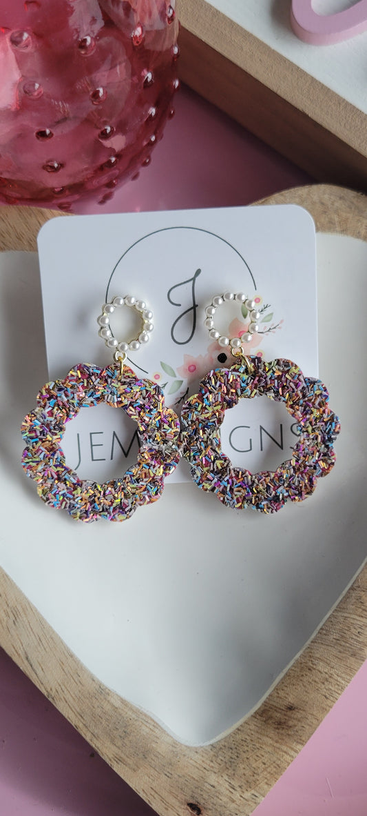 Confetti Circle Earrings