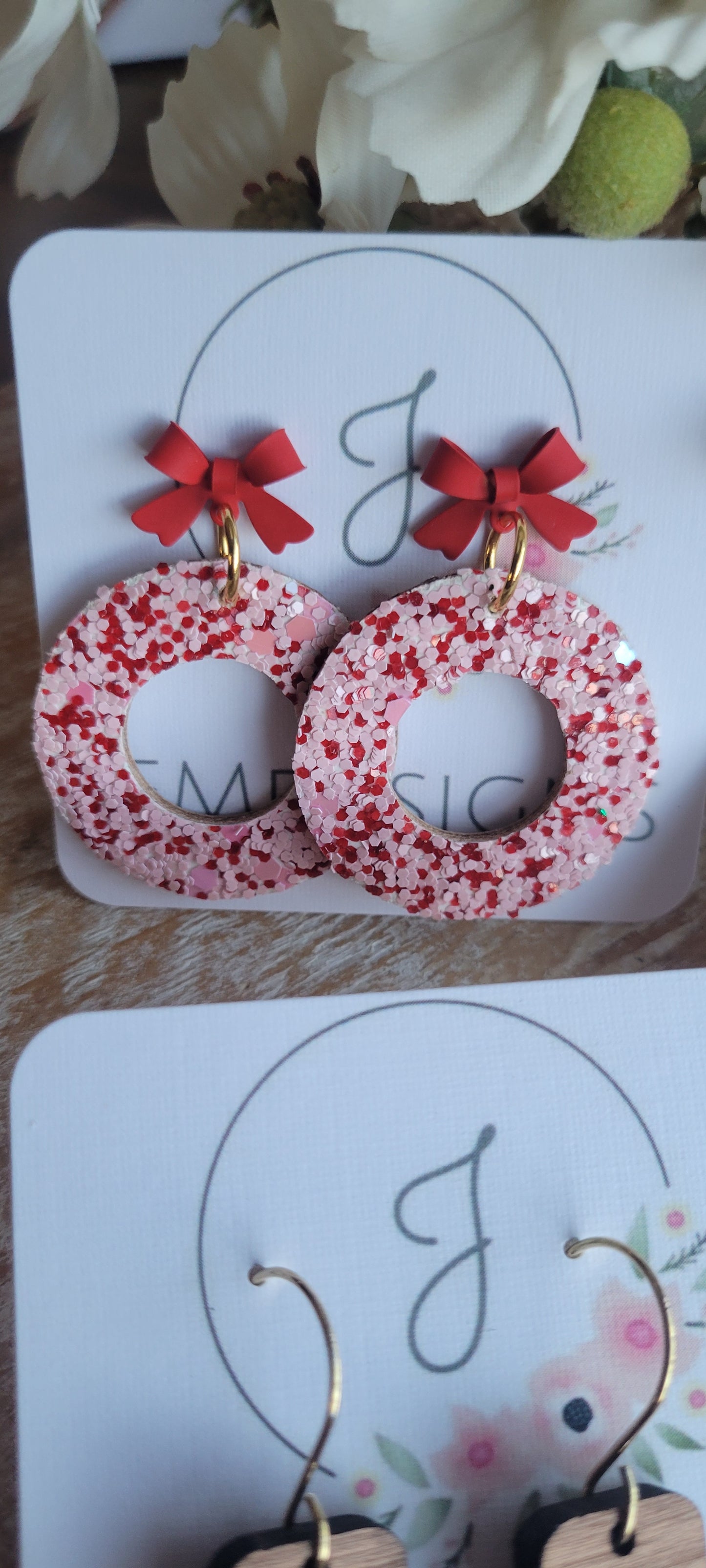 Sweetheart Glitter Earrings