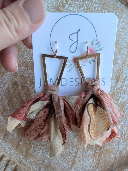 Wildflower Fringe Earrings in Golden Hour