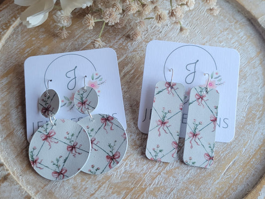 Flower and Bow Earrings