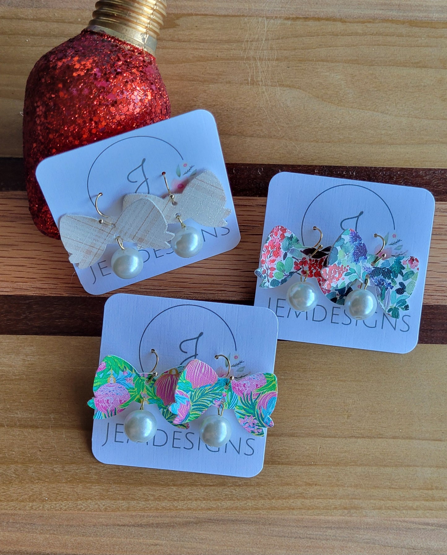 Christmas Bow Earrings