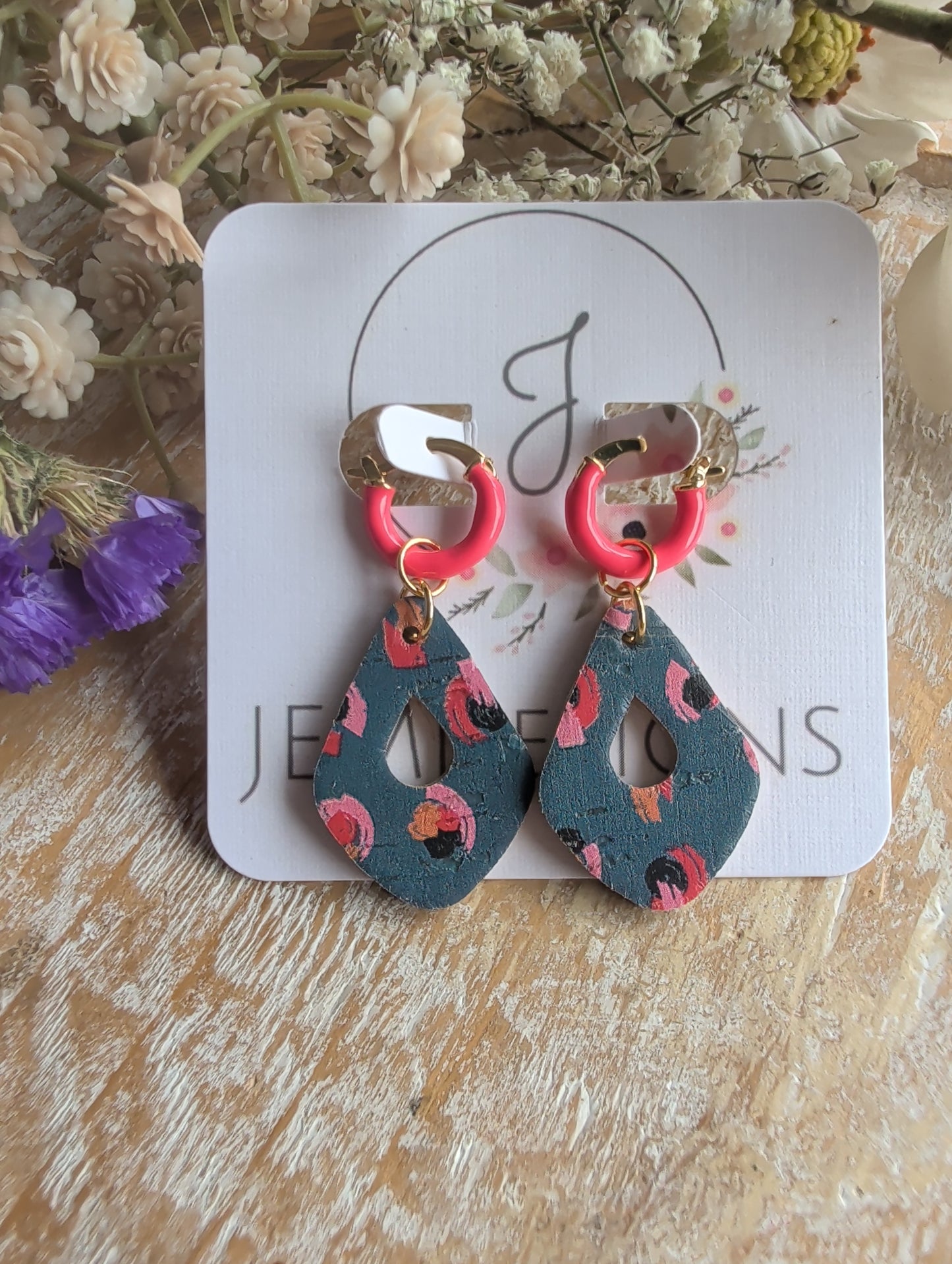 Pink Huggie Hoop Earrings