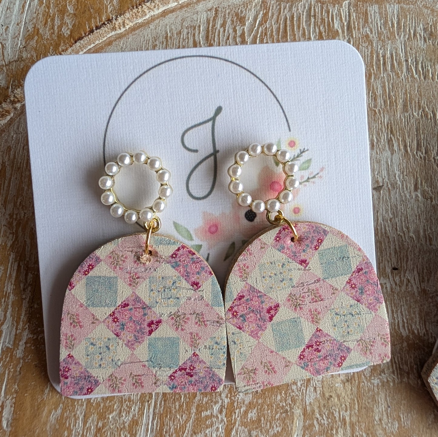 Patchwork Arch Cork Earrings
