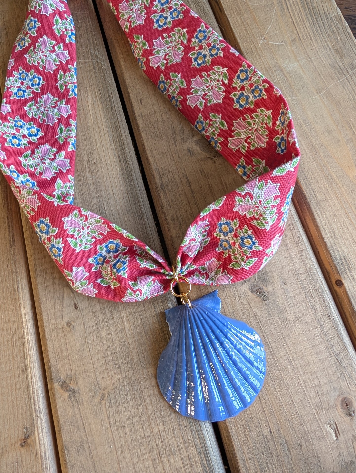 The Seaside Calico Scarf Necklace
