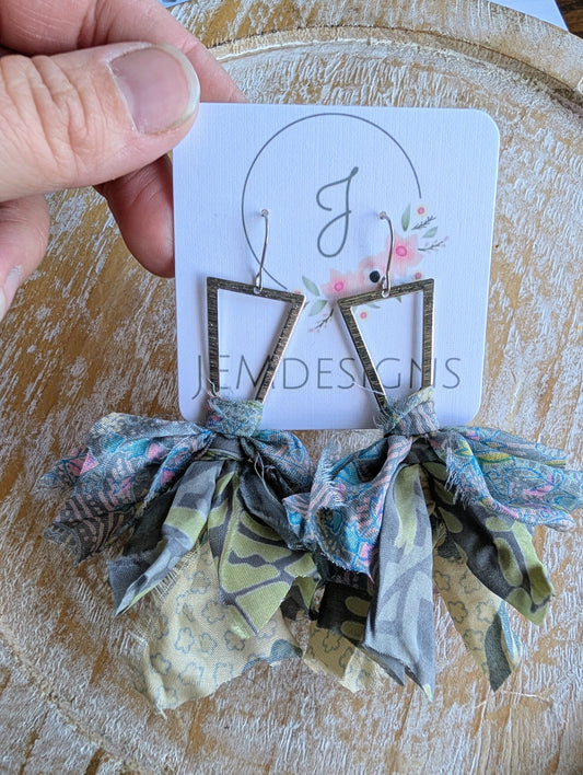 Wildflower Fringe Earrings in Coastal