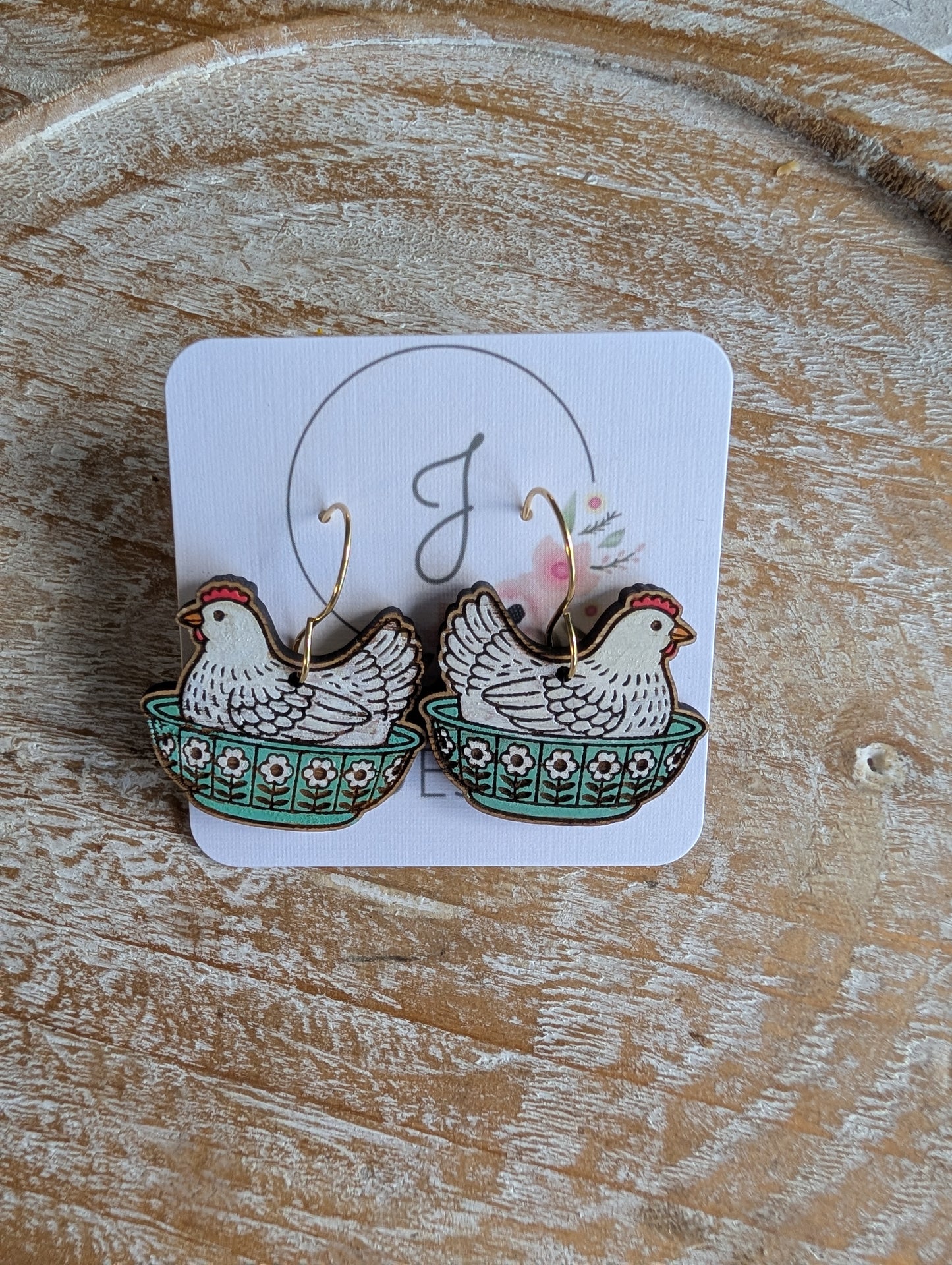 Hen on a Nest Earrings