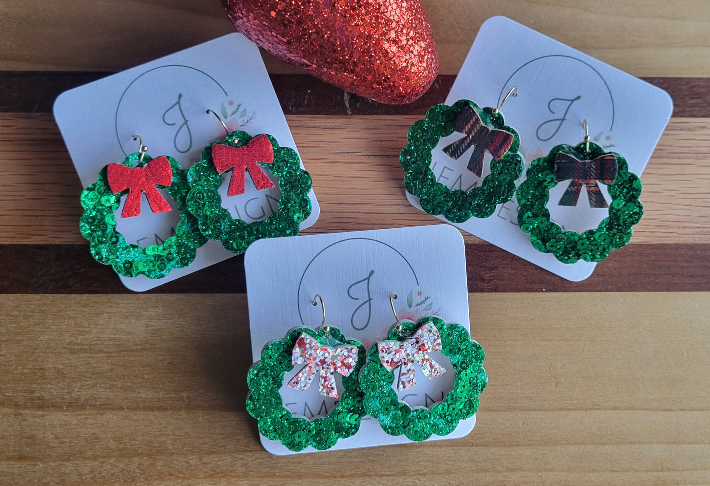 Christmas Wreath Earrings