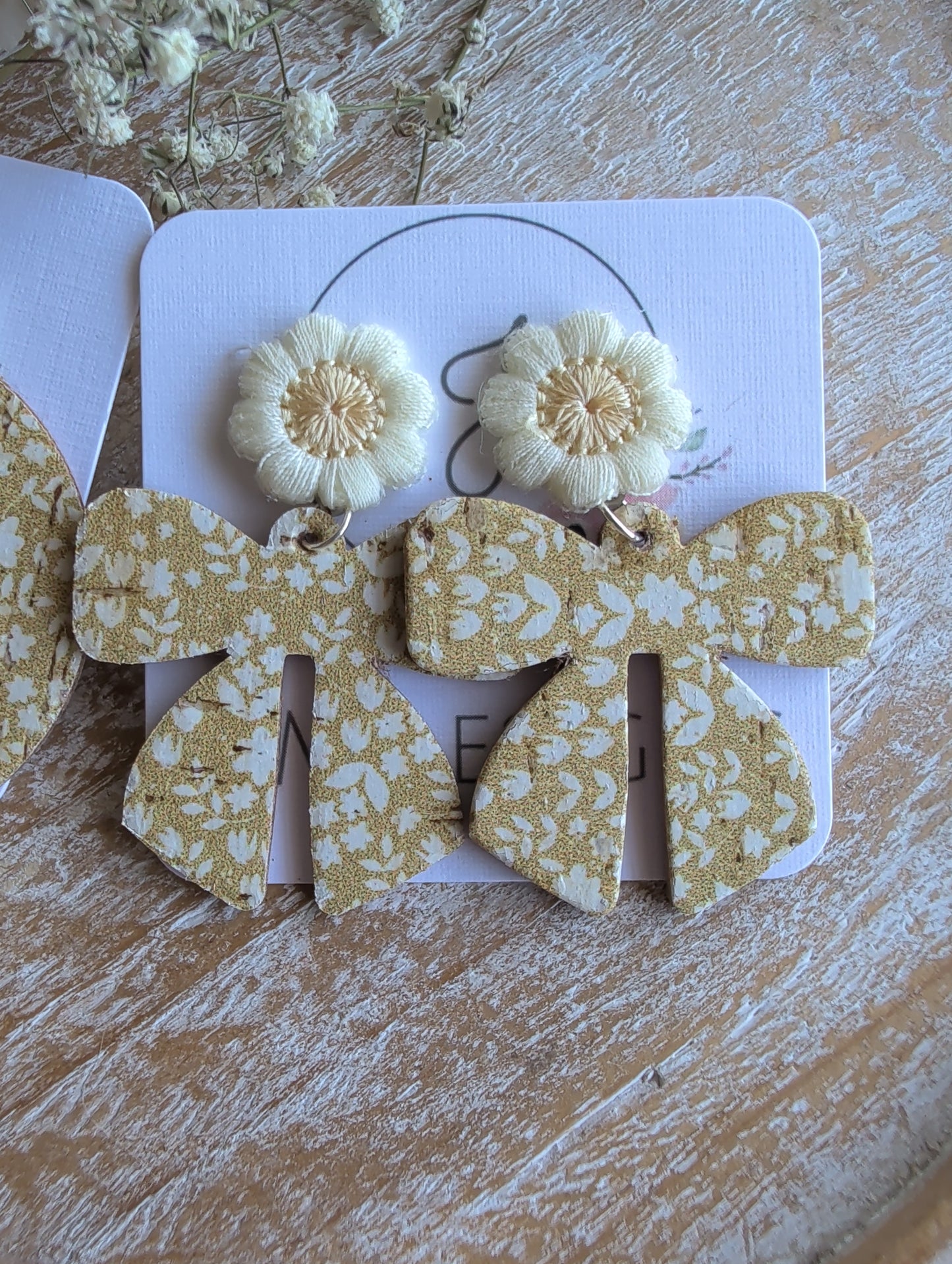 Muted Yellow Daisy Earrings
