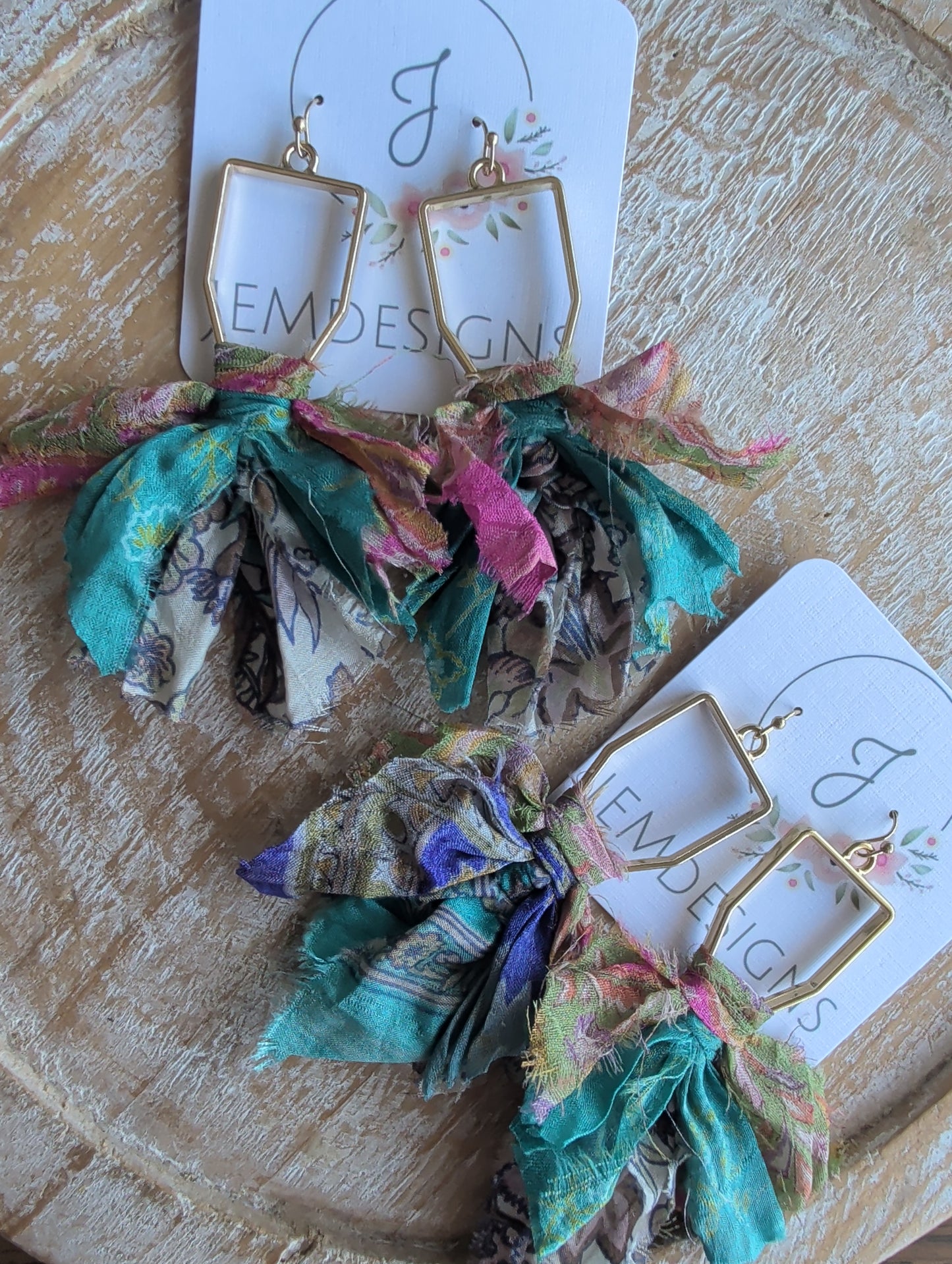 Wildflower Fringe Earrings in Electric Bloom
