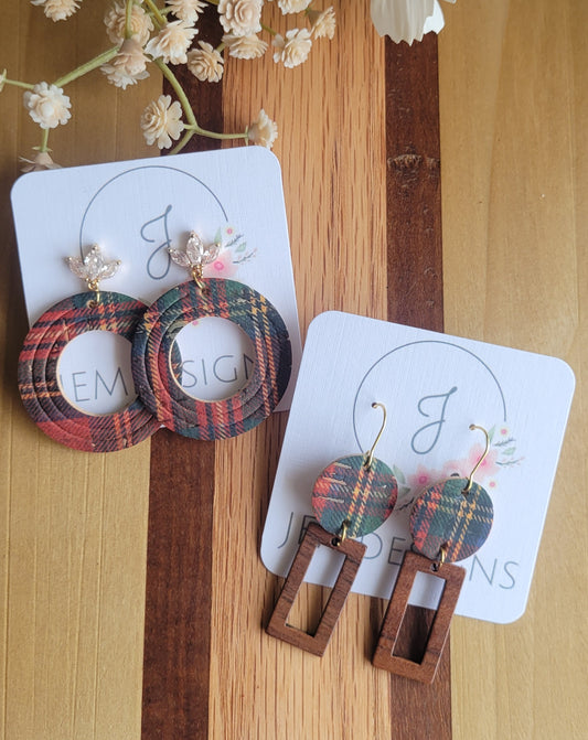 Christmas Plaid Earrings