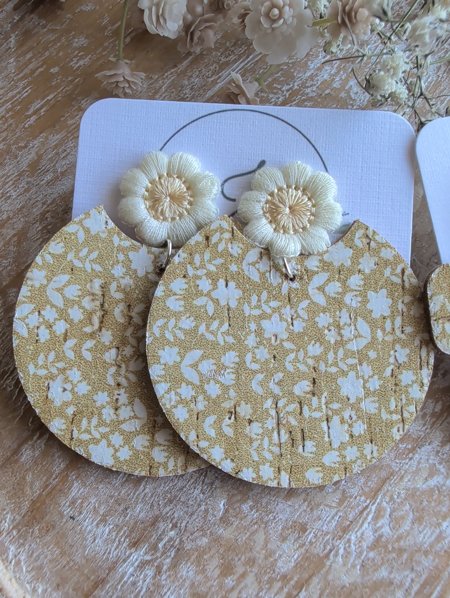 Muted Yellow Daisy Earrings