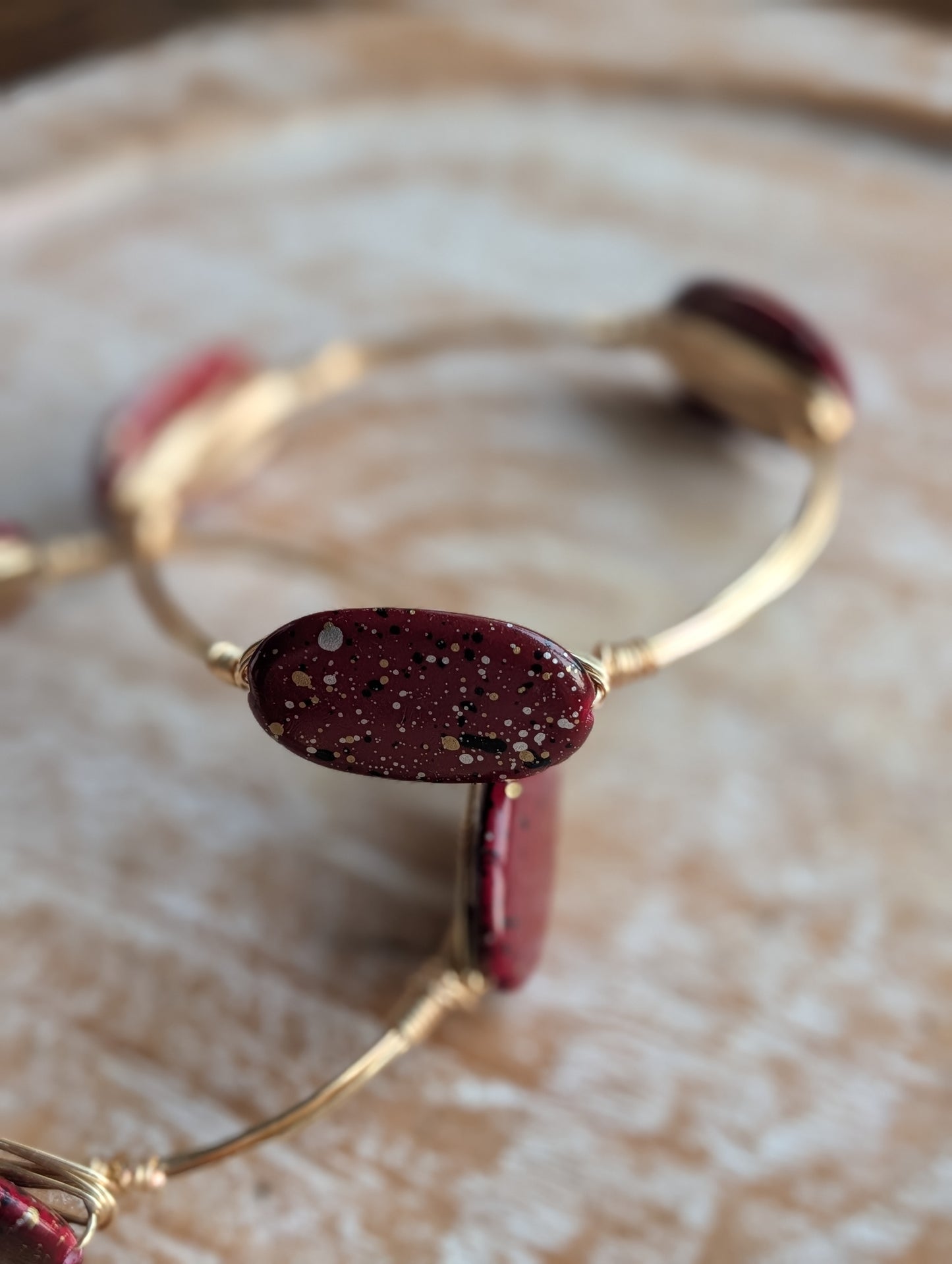Burgundy Bangle Bracelet