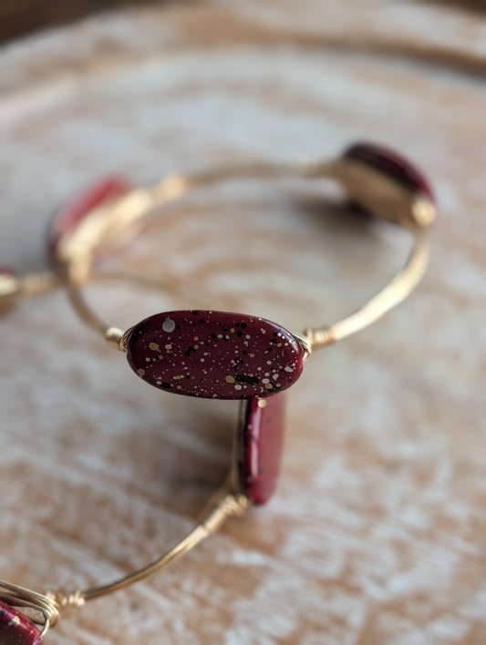 Burgundy Bangle Bracelet