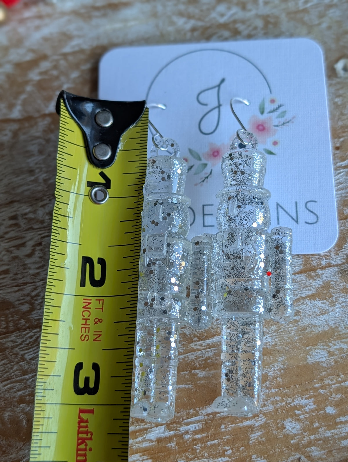 Silver Ice Nutcracker Earrings