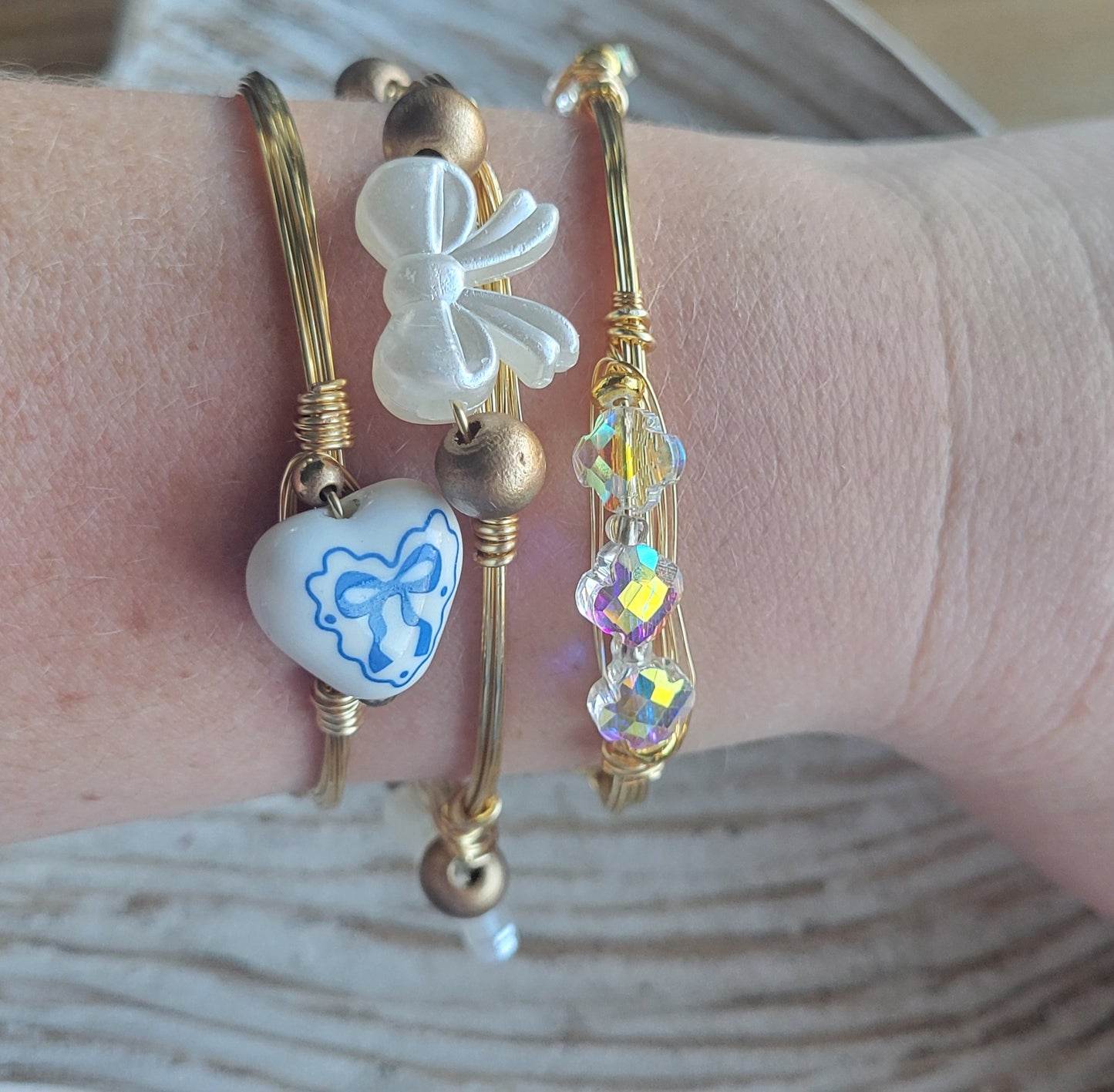 Porcelain Heart Bangles
