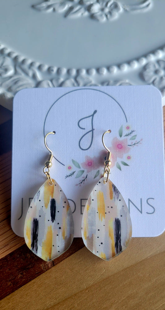 Paint Stripes Acrylic Earrings