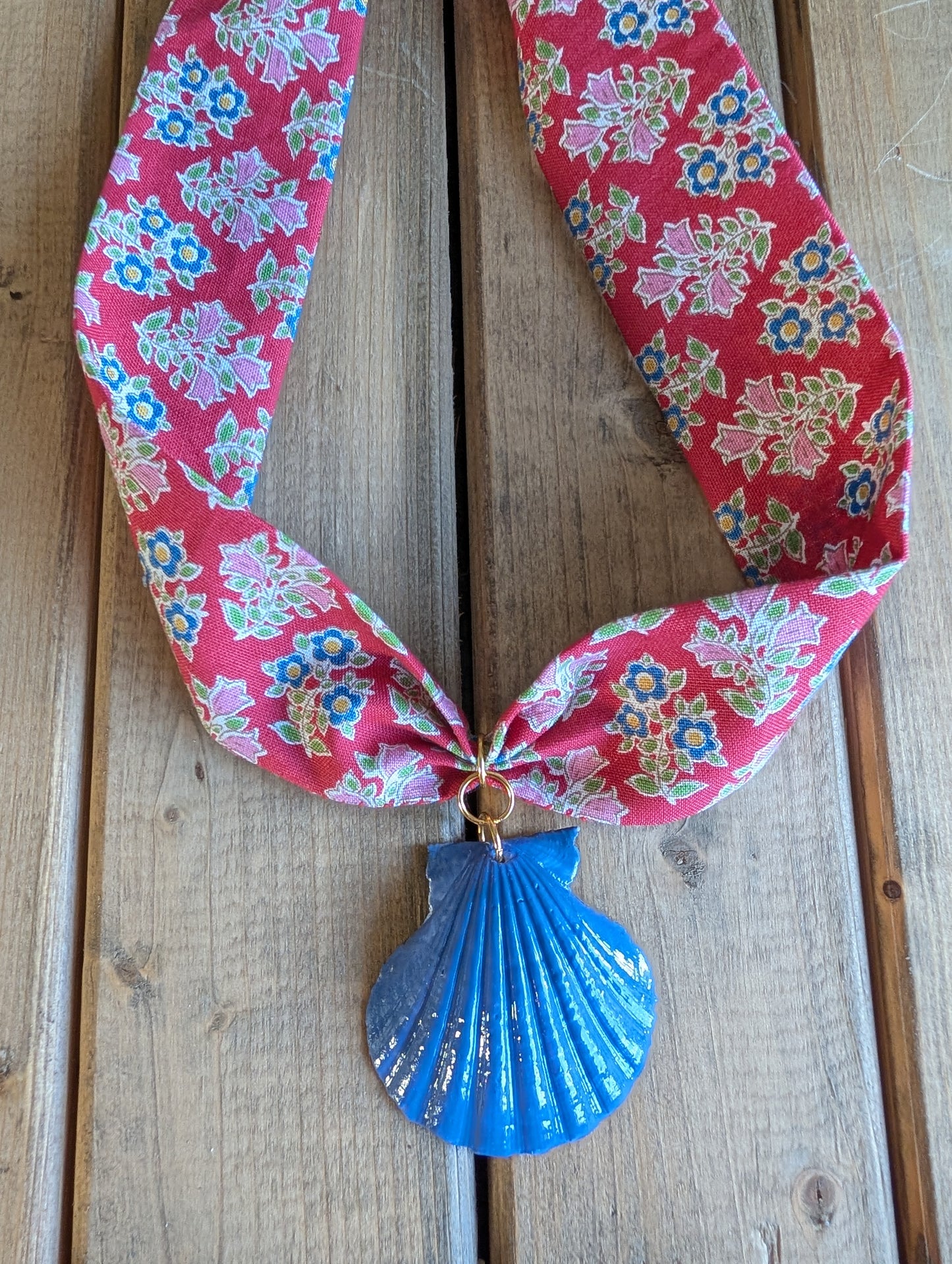 The Seaside Calico Scarf Necklace