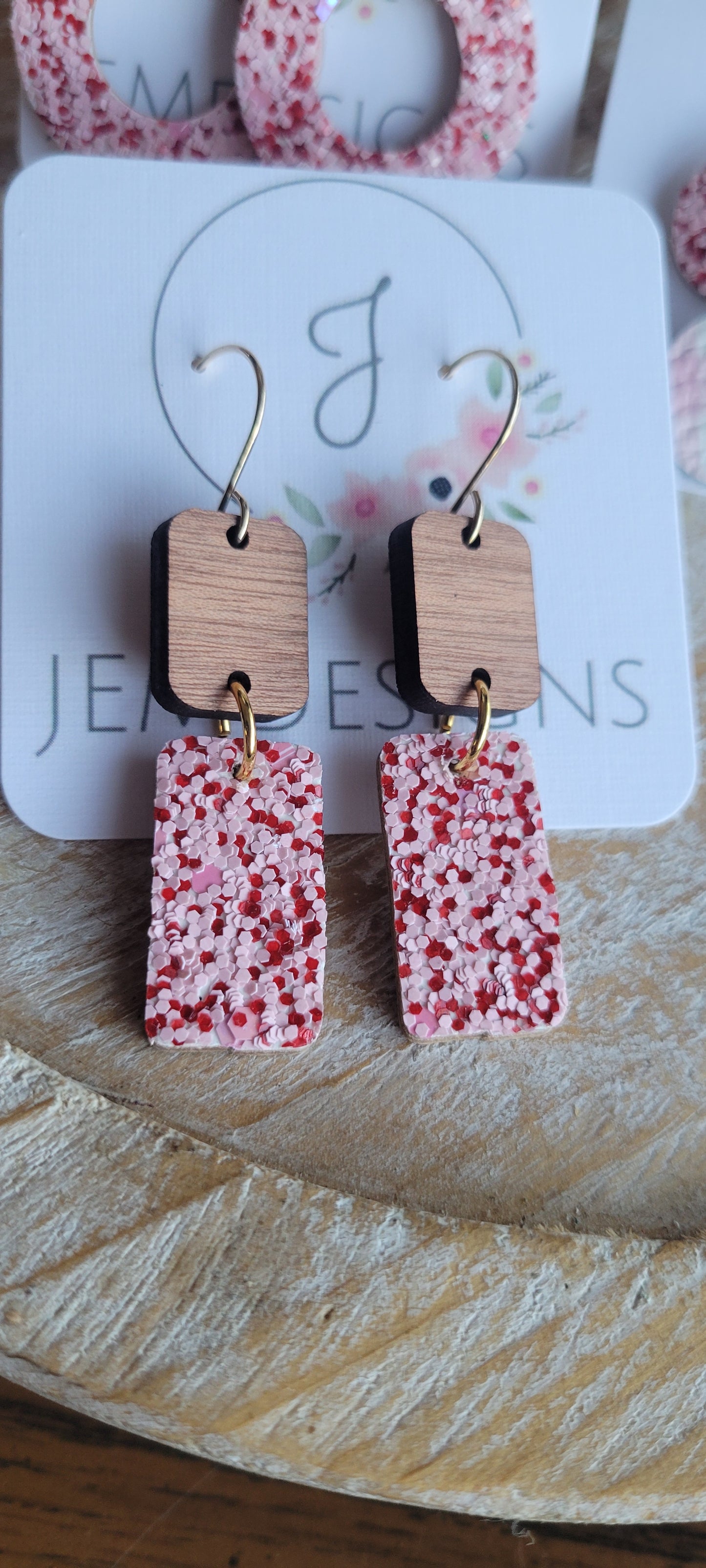 Sweetheart Glitter Earrings