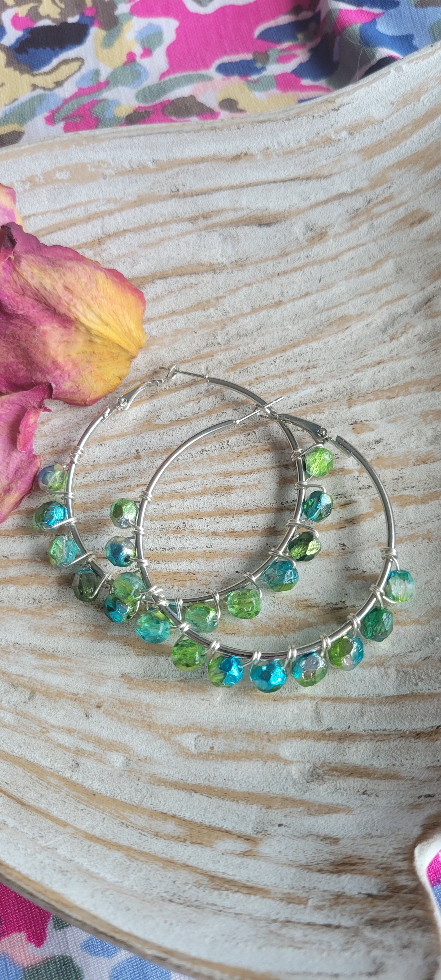 Beaded hoops