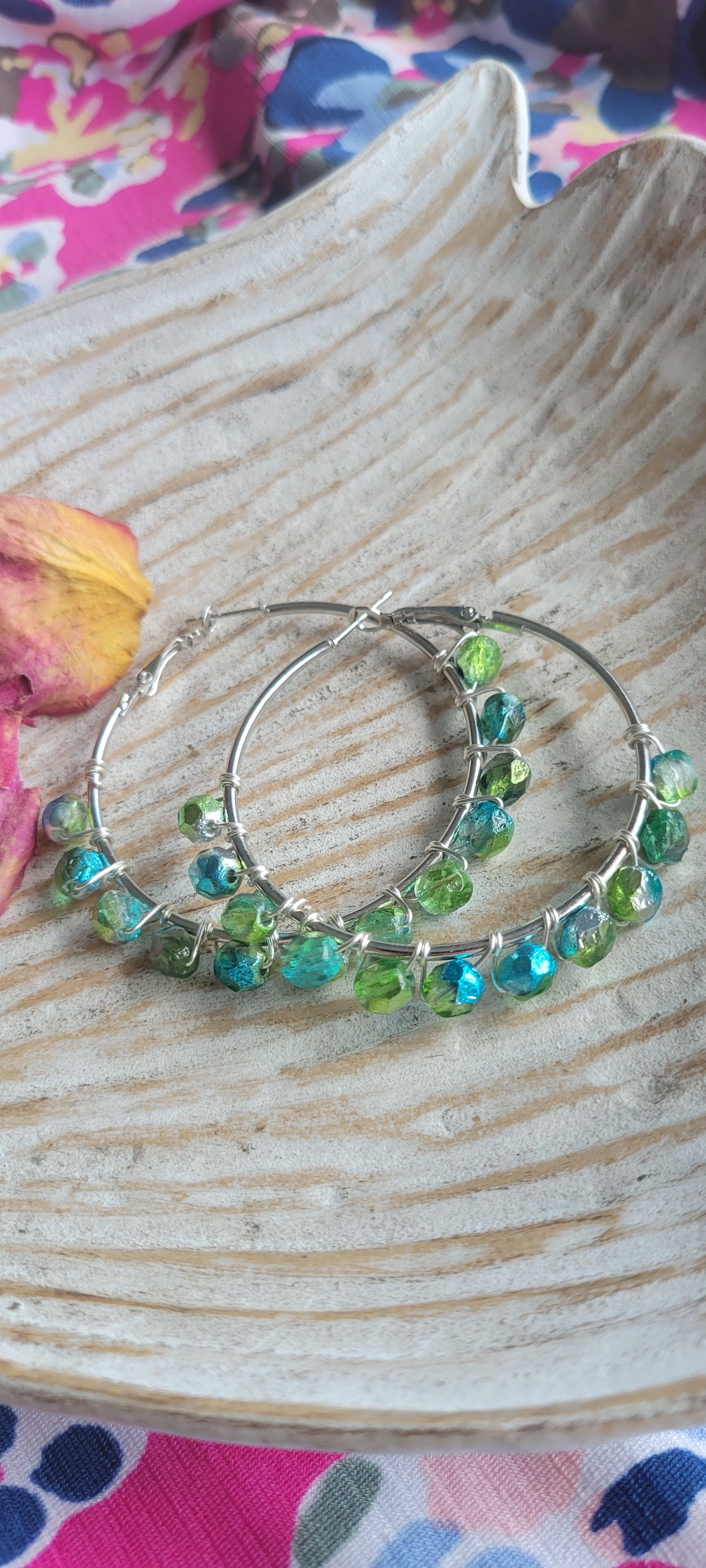 Beaded hoops