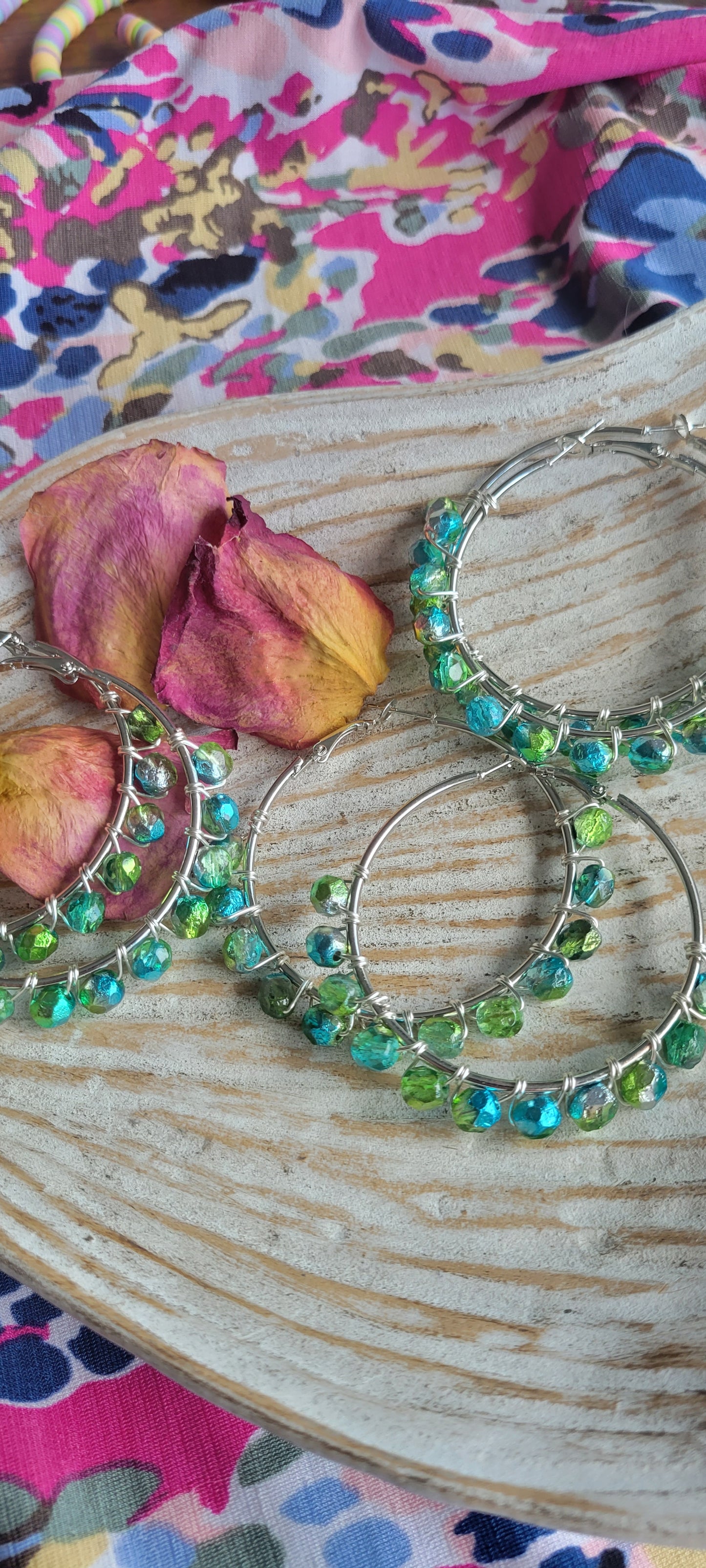 Beaded hoops