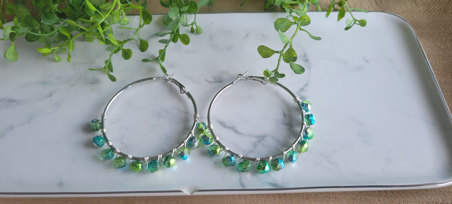 Beaded hoops