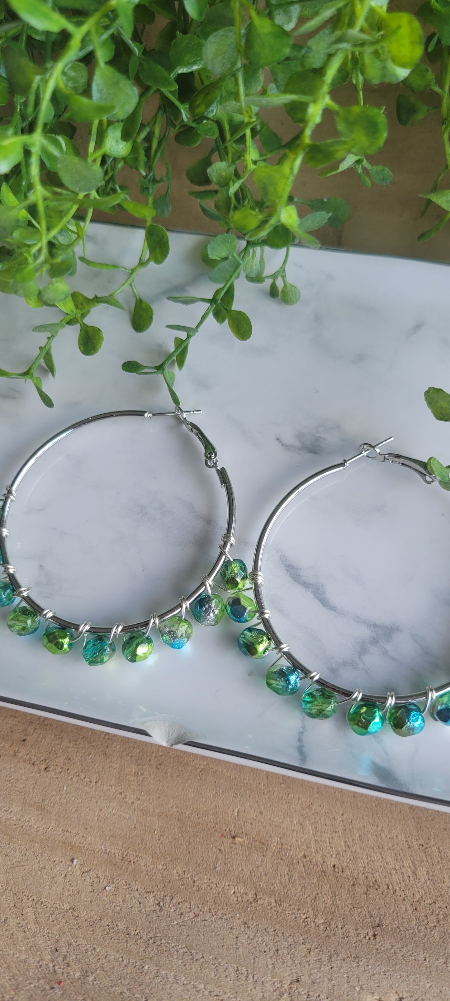 Beaded hoops