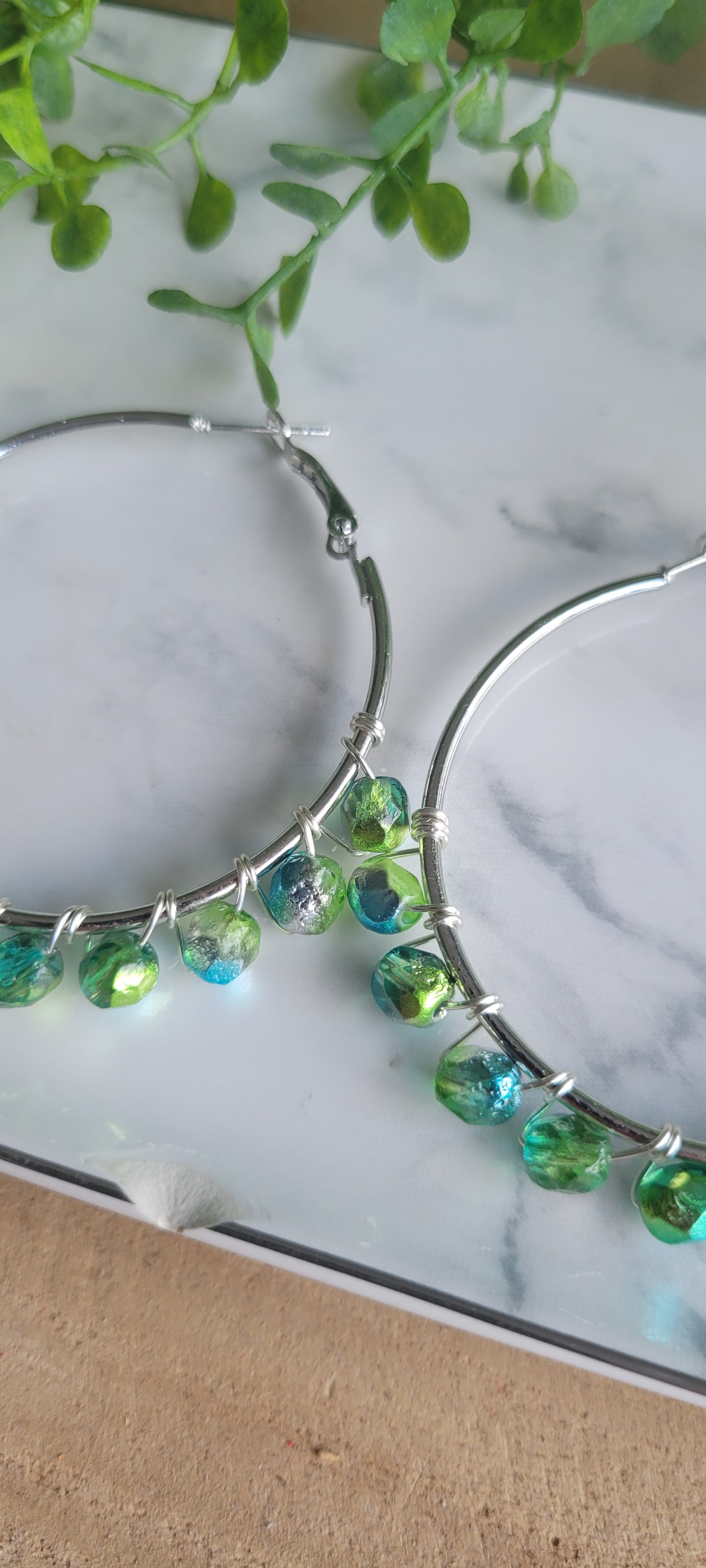 Beaded hoops