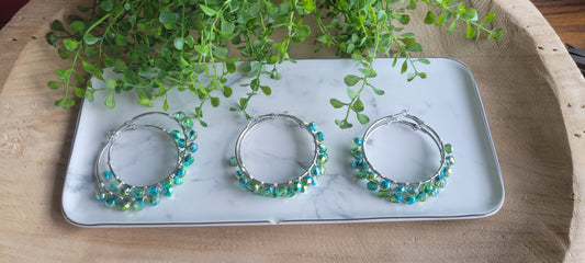 Beaded hoops